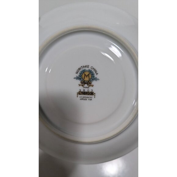 Noritake Lynbrook Floral Gold Trim Vintage Replacement Saucer 5.50 Inches - Picture 8 of 8